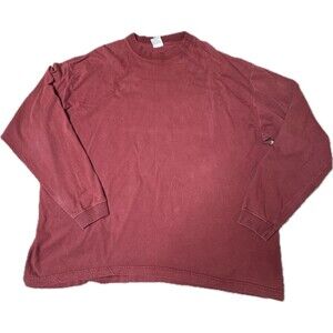 Jockey Men’s 2XL Long Sleeve Shirt Maroon Comfort Fit Casual